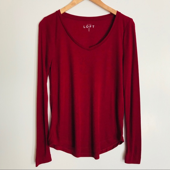 Loft | Long sleeve tee v neck - Picture 2 of 9